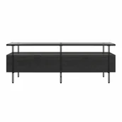 Szafki RTV - Czarna szafka pod TV w dekorze dębu 140x50 cm Wainwright – Queer Eye - miniaturka - grafika 1