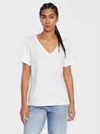 Koszulki i topy damskie - Calvin Klein T-Shirt Smooth K20K205338 Biały Regular Fit - miniaturka - grafika 1