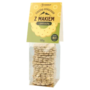 Ciasteczka orkiszowe z  makiem i pietruszką 100g - Inne słodycze - miniaturka - grafika 1