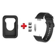 Akcesoria do smartwatchy - TEMU 2w1 Etui i Pasek do Hua-Wei Fit Smartwatch: Miękkie Ochronne Etiuj & Regulowane Opaski-Kompatybilny zHUAWEI FIT, Akcesoria Do Zegarków - miniaturka - grafika 1