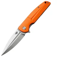Noże - Nóż składany Bestech Fin Orange G10, Satin 14C28N (BG34B-1) - miniaturka - grafika 1