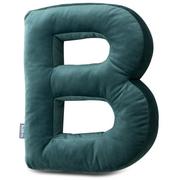 Kołdry i poduszki dla dzieci - Poduszka dekoracyjna literka B, zielona - miniaturka - grafika 1