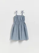Sukienki i spódniczki dla dziewczynek - Reserved - Sukienka w paski - jasnoniebieski - miniaturka - grafika 1