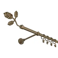 Karnisze - Karnisz pojedynczy 16 mm złoty antyk I 160 cm żabka listek - miniaturka - grafika 1