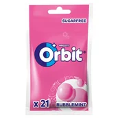 Gumy do żucia, lizaki, dropsy - Orbit Bubblemint Bezcukrowa guma do żucia 29 g (21 sztuk) - miniaturka - grafika 1