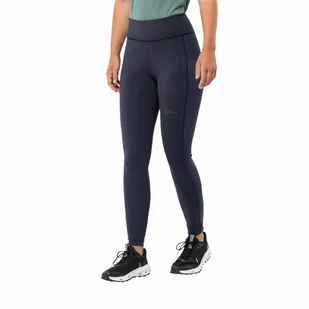 Damskie legginsy Jack Wolfskin KLINTAL TIGHTS W Graphite - XS - Spodnie sportowe damskie - miniaturka - grafika 1