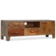 Szafki RTV - vidaXL Szafka vintage pod telewizor, lite drewno, 118 x 30 x 40 cm vidaXL - miniaturka - grafika 1