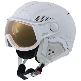 Cairn Helios Evolight NXT, kask narciarski z wizjerem, matowy biały - Kaski narciarskie - miniaturka - grafika 1