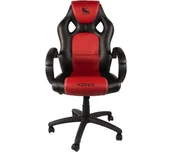 Fotele gamingowe - Konix Jotun Gamingowy do 120kg Skóra ECO Czarno-czerwony - miniaturka - grafika 1