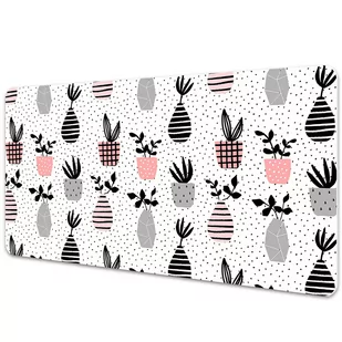 Duża podkładka na biurko Kwiaty w wazonach 90x45cm - Podkładki na biurko - miniaturka - grafika 1