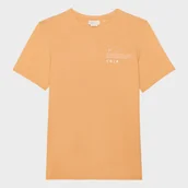 Koszulki męskie - Męski t-shirt z nadrukiem Outhorn OTHWSS24TTSHM1490 - pomarańczowy - miniaturka - grafika 1