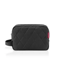 Kosmetyczki, organizery i kuferki - reisenthel cosmeticpouch M Rhombus Black - kosmetyczka na kosmetyki, kabel do ładowania i przedmioty osobiste, Rhombus Black, M, Kosmetyczka w stylu unisex - miniaturka - grafika 1