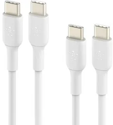 Belkin Kabel x2 Boost Charge PVC 2-Pack USB-C do USB-C 1m, biały - Kable USB - miniaturka - grafika 1