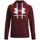 Bluzy damskie - Bluza damska Under Armour Rival Fleece Logo Hoodie bordowa 1356318 690-XXL - miniaturka - grafika 1