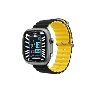 Devia Pasek Deluxe Sport6 do Apple Watch 42mm/ 44mm/ 45mm/ 49mm Czarno-żółty - Akcesoria do smartwatchy - miniaturka - grafika 1