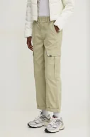 Spodnie damskie - Vans spodnie bawełniane kolor zielony fason cargo high waist VN000GWND3Z1 - miniaturka - grafika 1