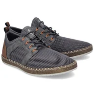 Półbuty męskie - Półbuty męskie Rieker B5252-45 GREY 45 - miniaturka - grafika 1