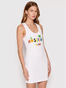 Moschino Underwear & Swim Sukienka letnia 6501 2123 Biały Regular Fit - Sukienki - miniaturka - grafika 1
