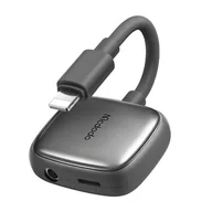 Złącza, przejściówki, adaptery - Adapter Lightning do AUX mini jack 3.5mm + Lightning, Mcdodo CA-2740 (szary) - miniaturka - grafika 1