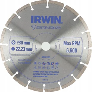 Irwin TARCZA DIAMENTOWA 230mm x 22,23mm / SEGMENTOWA do betonu, cegły, granitu i marmuru - Tarcze do pił - miniaturka - grafika 1
