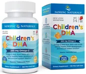 Witaminy i minerały - Omega Pharma NORDIC NATURALS Nordic Naturals Childrens DHA 3 225mg dla dzieci 3+ smak truskawkowy 180 kapsułek 1125067 - miniaturka - grafika 1