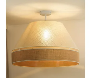 Duolla - Żyrandol natynkowy YUTE AVIGNON 1xE27/15W/230V śr. 60 cm szary/brązowy - Lampy sufitowe - miniaturka - grafika 1
