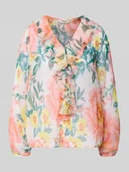 Bluzki damskie - Bluzka o kroju regular fit z falbanami model ‘MILLA’ - miniaturka - grafika 1