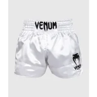 Spodnie sportowe męskie - Venum Spodenki Muay Thai Classic Shorts White/Black - miniaturka - grafika 1