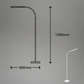 Lampy stojące - Briloner Lampa stojąca LED Pivaz regulowana biała - miniaturka - grafika 1