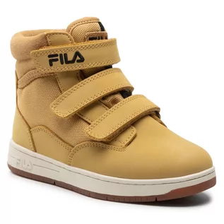 Buty dla chłopców - Trzewiki Fila - Knox Velcro Mid Jr 1011086.EDU Żółty - grafika 1