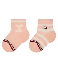 Skarpetki dla dzieci - Zestaw 2 par wysokich skarpet dziecięcych Tommy Hilfiger 701224996 Pink Combo 003 - miniaturka - grafika 1