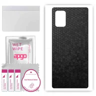 Szkła hartowane na telefon - Folia naklejka skórka strukturalna na TYŁ do Samsung Galaxy A71 5G -  Plaster Miodu Czarny - apgo SKINS - miniaturka - grafika 1