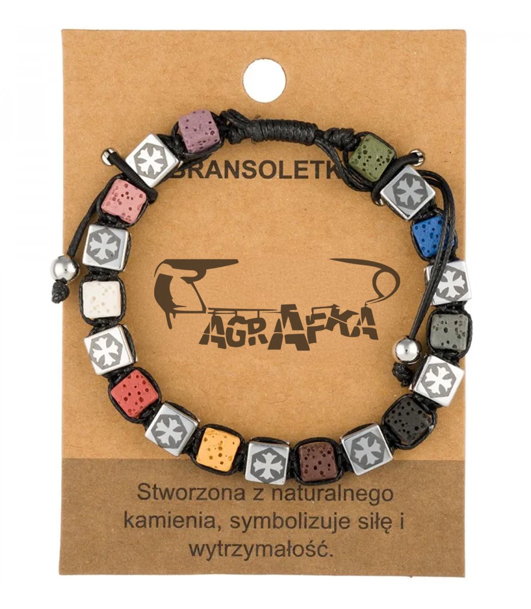 Bransoletka męska z naturalnych kamieni