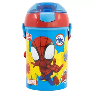 SPIDERMAN Bidon z paskiem 450 ml Butelka z ustnikiem - Zestawy naczyń dla dzieci - miniaturka - grafika 1