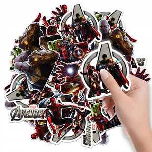 NAKLEJKI ETYKIETY NA ZESZYT NALEPKA Z POSTACIAMI AVENGERS WZORY 6 SZT - Szkolne artykuły papiernicze - miniaturka - grafika 1