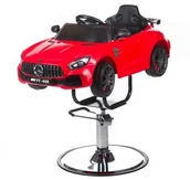 Fotele fryzjerskie - Dziecięcy fotel fryzjerski Mercedes pomarańczowy - miniaturka - grafika 1