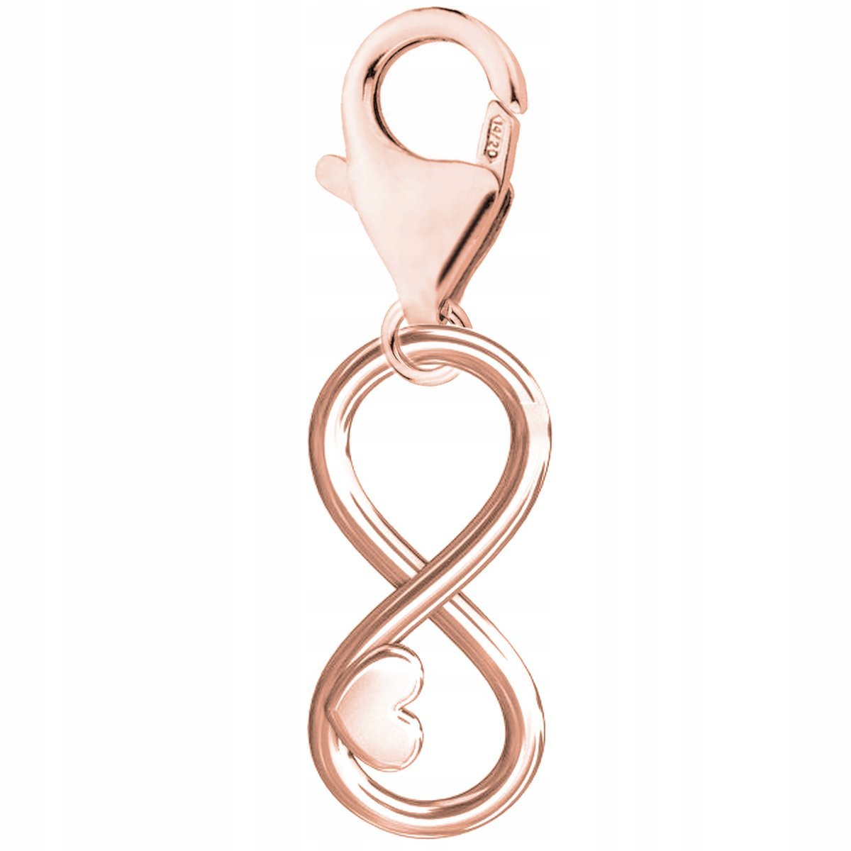 Zawieszka Pozłacana z Nieskończonością Znak Wieczna Miłość SREBRO 925