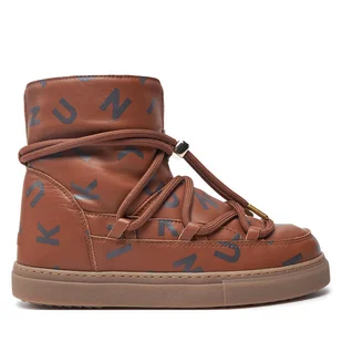 Śniegowce Inuikii Full Leather Print 65202-088 Brązowy - Buty dla dziewczynek - miniaturka - grafika 1
