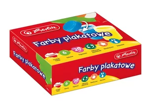 Herlitz Farby plakatowe szkolne 6 kolorów x 20ml - Przybory szkolne - miniaturka - grafika 1