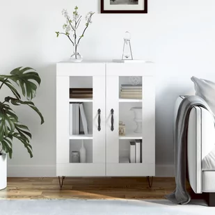vidaXL Szafka, biała, 69,5x34x90 cm, materiał drewnopochodny - Komody vidaXL Szafka, biała, 69,5x34x90 cm, materiał drewnopochodny - Komody - miniaturka - grafika 1