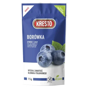 Borówka amerykańska liofilizowana Kresto 100% owocu zdrowa 15 g przekąska - Zdrowa żywność - miniaturka - grafika 1
