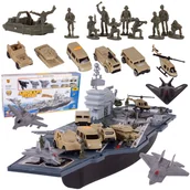 Zabawy w naśladowanie dorosłych - Statek Wojskowy Lotniskowiec Ruchome Elementy Xxl U716 - miniaturka - grafika 1