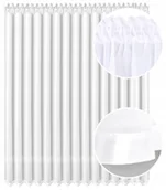 Firany - Firana gotowa klasyczna gładka długa 400x230 na balkon firany gotowe białe - miniaturka - grafika 1