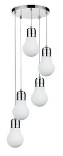 Britop BULB Zwis 5xE27 chrom/Biały 2820502 - Lampy sufitowe - miniaturka - grafika 1