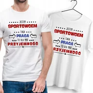 Koszulki męskie - T-Shirt Dla Sportowca biały Na Prezent z Dowolnym Nadrukiem Zdjęciem Gift - miniaturka - grafika 1