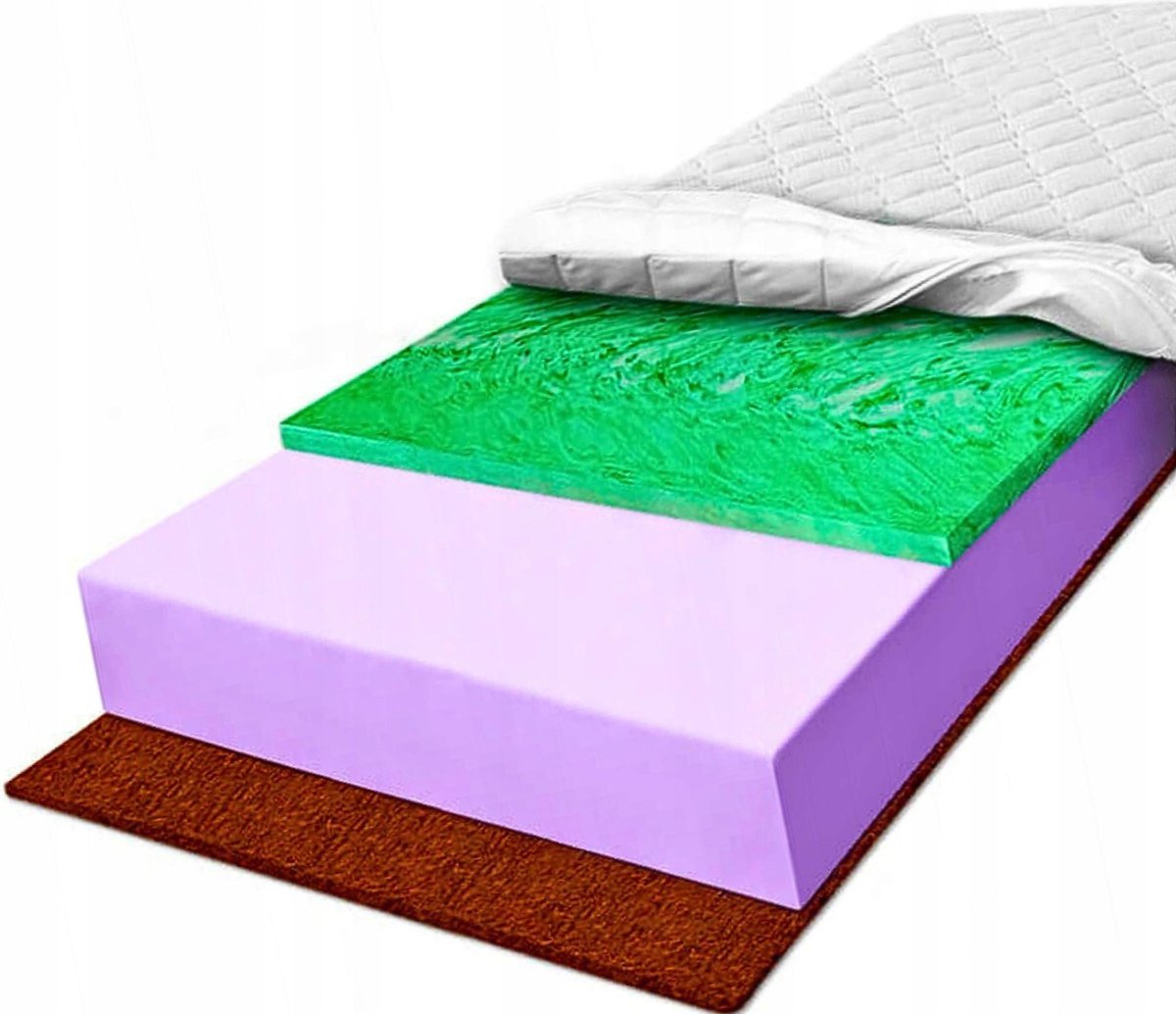 H3 H4 Materac piankowy 90x200 otulający antyalergiczny utwardzony 15 cm