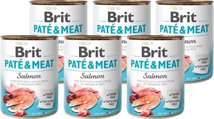 Brit PATE & MEAT SALMON 6x400g 22832-uniw - Mokra karma dla psów - miniaturka - grafika 1