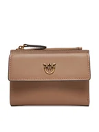 Portfele - PINKO Duży Portfel Damski Compact Wallet AI 25-26 PCPL 103612 A29Q Beżowy - miniaturka - grafika 1