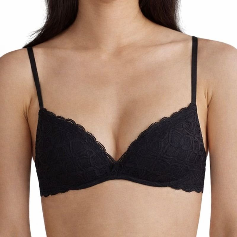 INTIMISSIMI biustonosz czarny Gioia super push up koronka bez fiszbin 80C