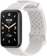 Akcesoria do smartwatchy - PASEK DO ZEGARKA Xiaomi Mi Band 7 Pro BIAŁY SILIKON WODOODPORNY - miniaturka - grafika 1